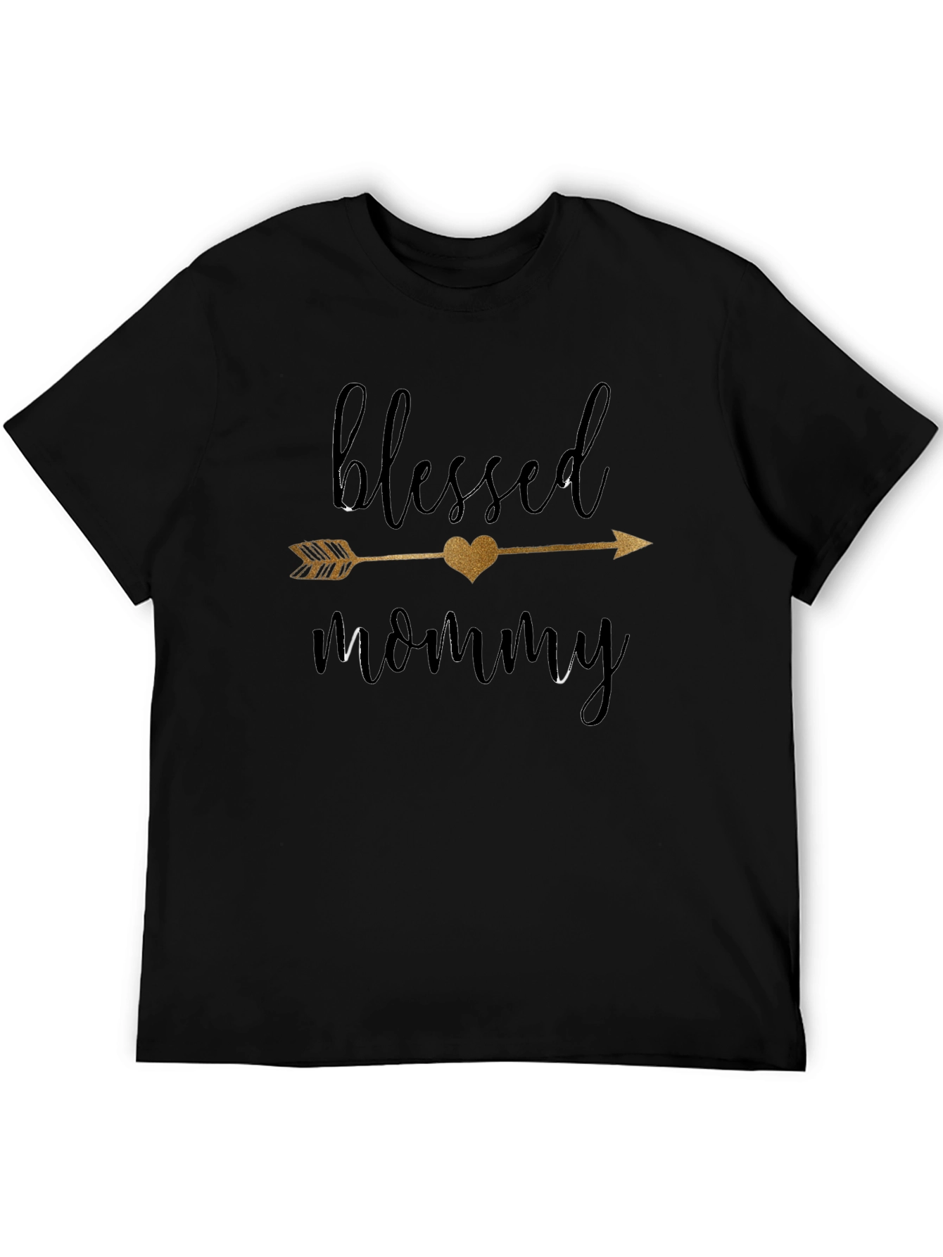 Blessed Mommy Graphic Tee - Soft Black Shirt