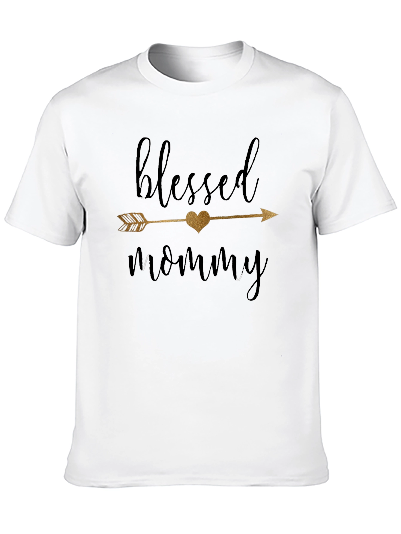 Blessed Mommy Graphic Tee - Soft Black Shirt