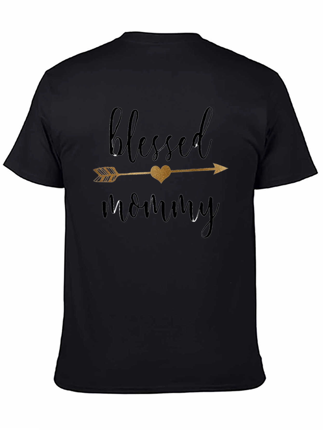 Blessed Mommy Graphic Tee - Soft Black Shirt