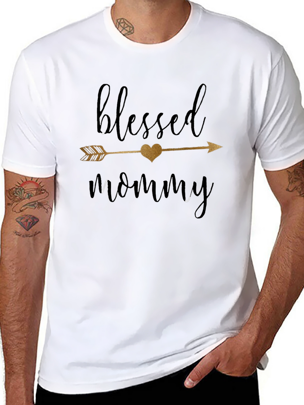 Blessed Mommy Graphic Tee - Soft Black Shirt