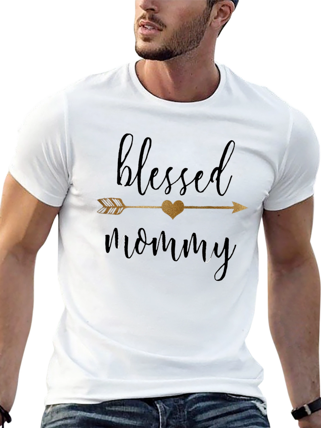 Blessed Mommy Graphic Tee - Soft Black Shirt
