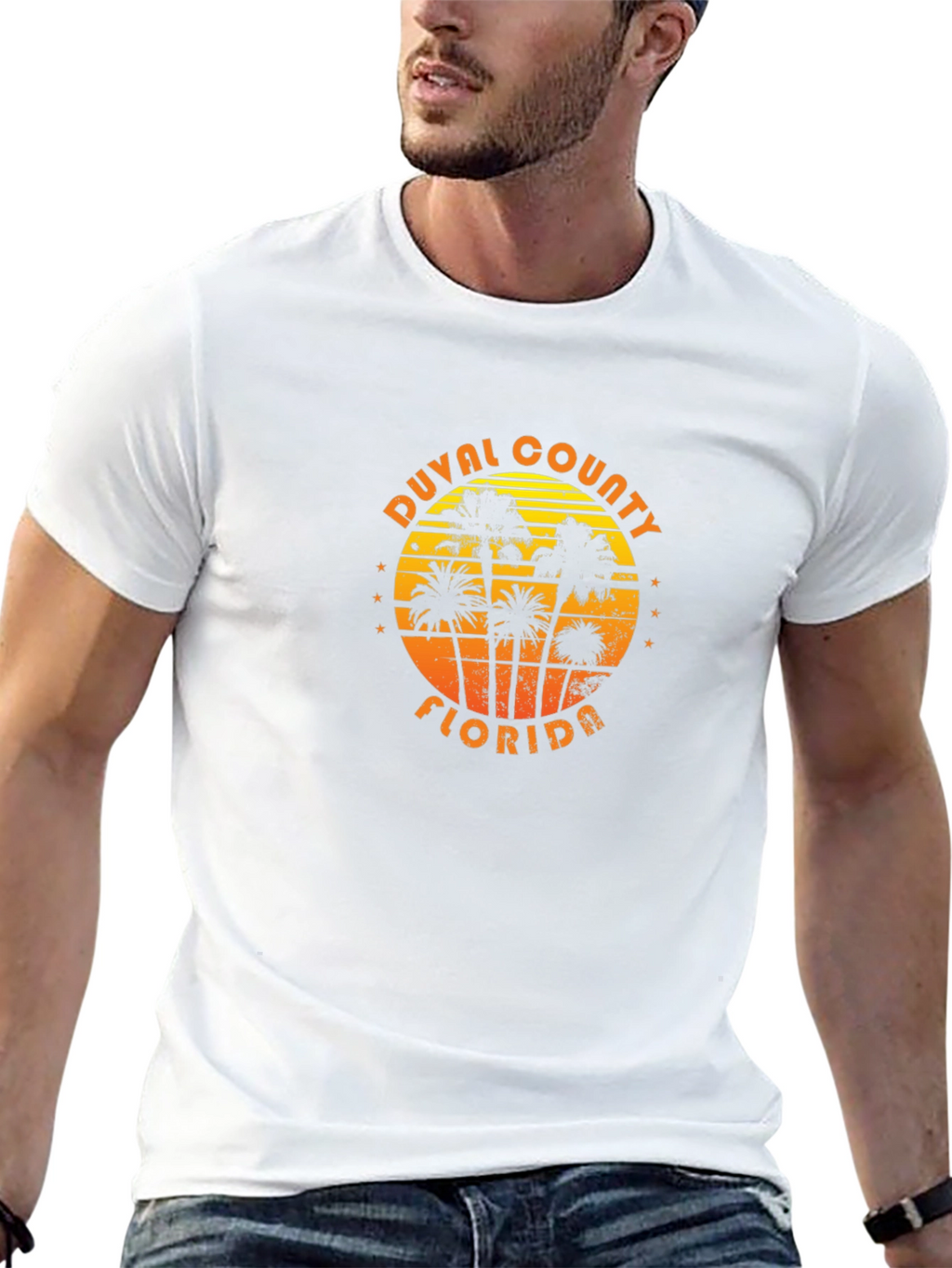 Duval County Florida Palm Tree Graphic T-Shirt