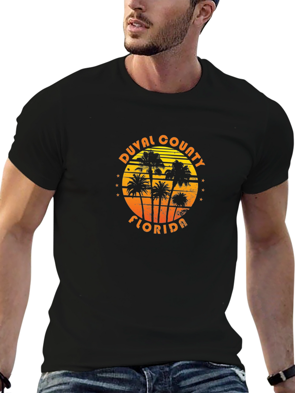 Duval County Florida Palm Tree Graphic T-Shirt