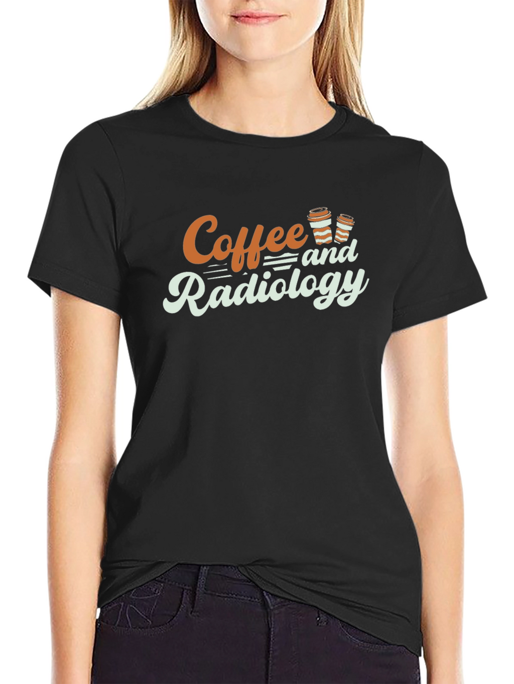 Coffee and Radiology Black Graphic Tee