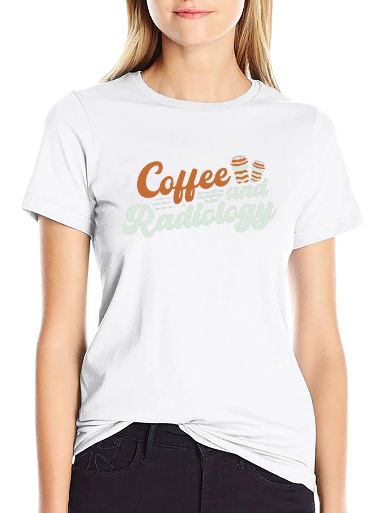 Coffee and Radiology Black Graphic Tee