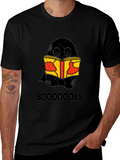 Booooks Ghost Reading Book Halloween T-Shirt