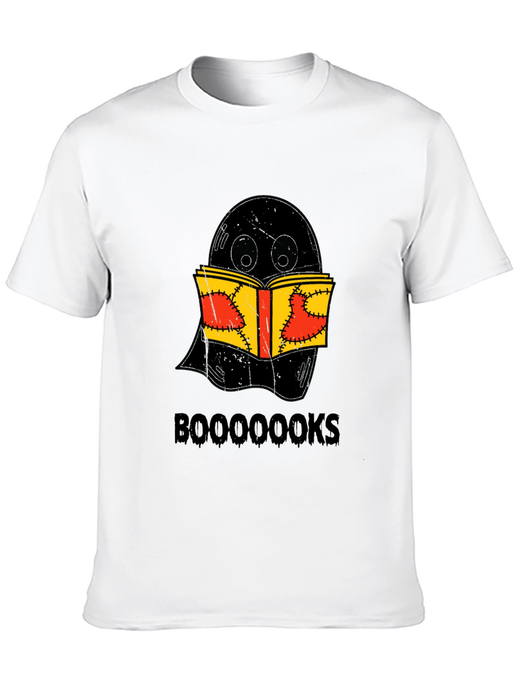 Booooks Ghost Reading Book Halloween T-Shirt