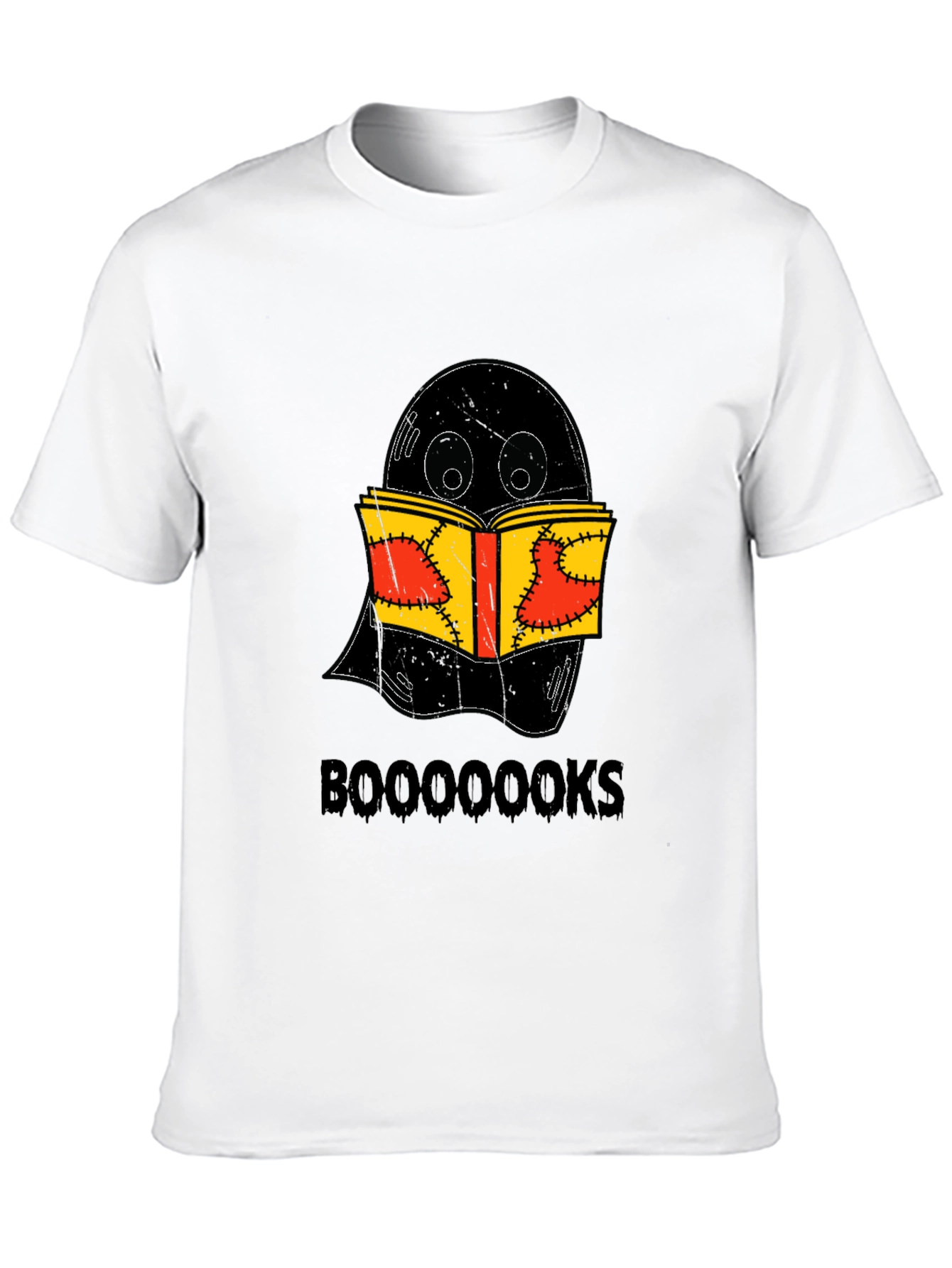 Booooks Ghost Reading Book Halloween T-Shirt