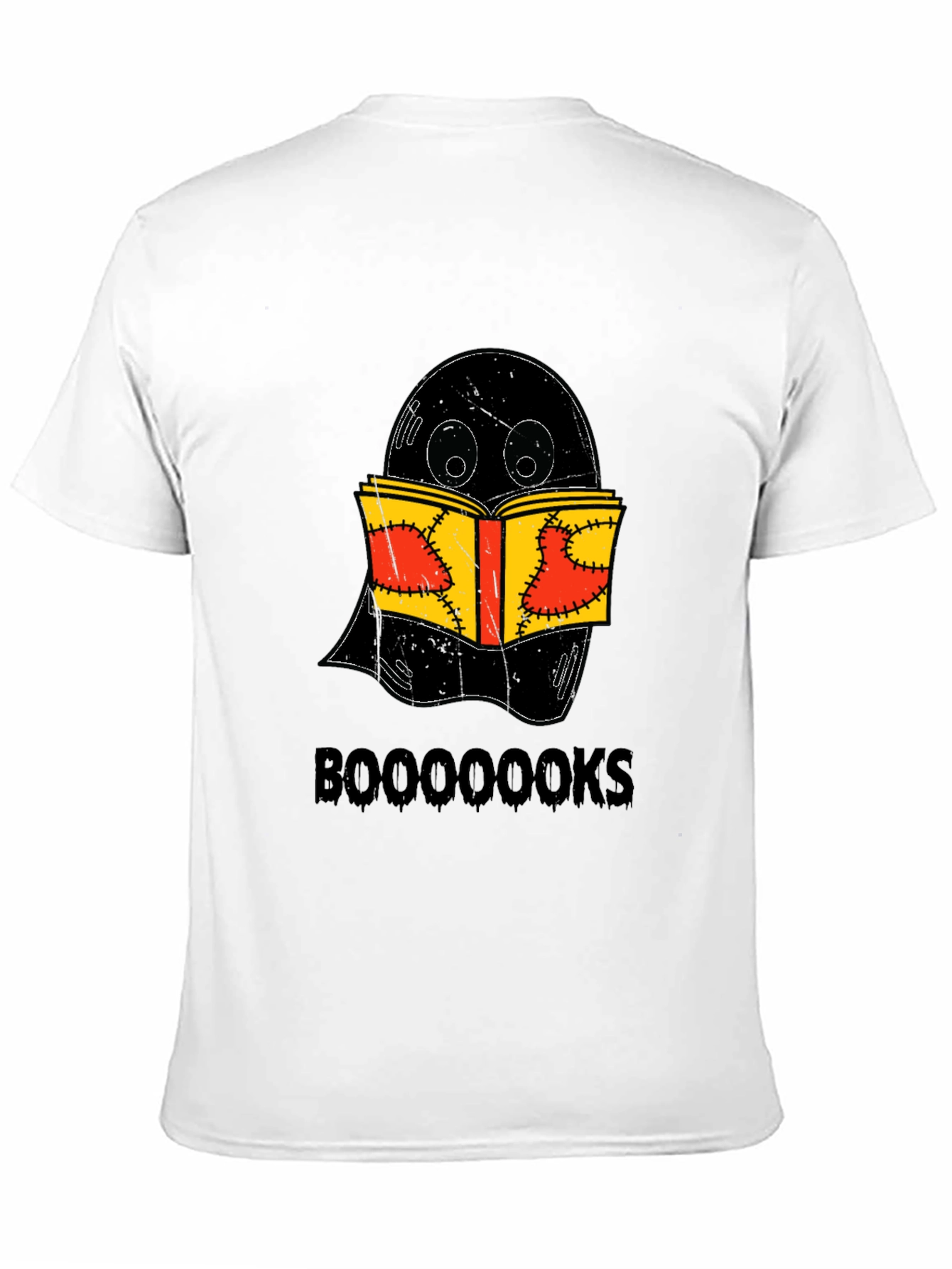 Booooks Ghost Reading Book Halloween T-Shirt