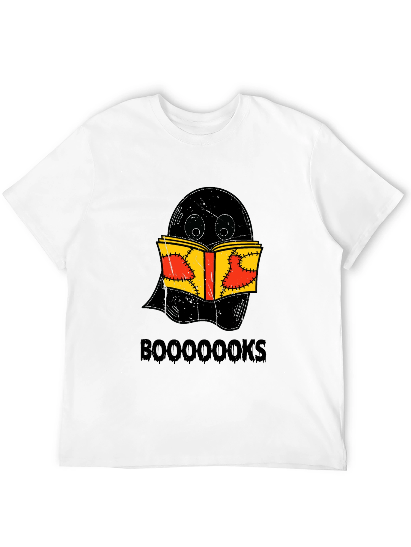 Booooks Ghost Reading Book Halloween T-Shirt