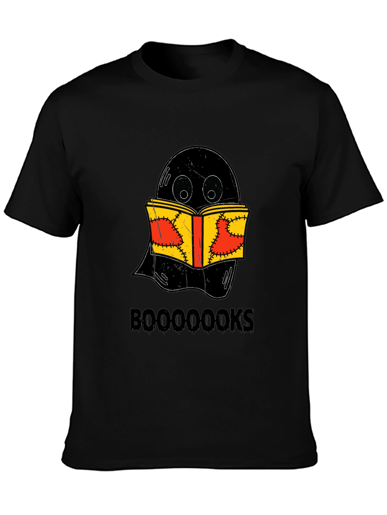 Booooks Ghost Reading Book Halloween T-Shirt