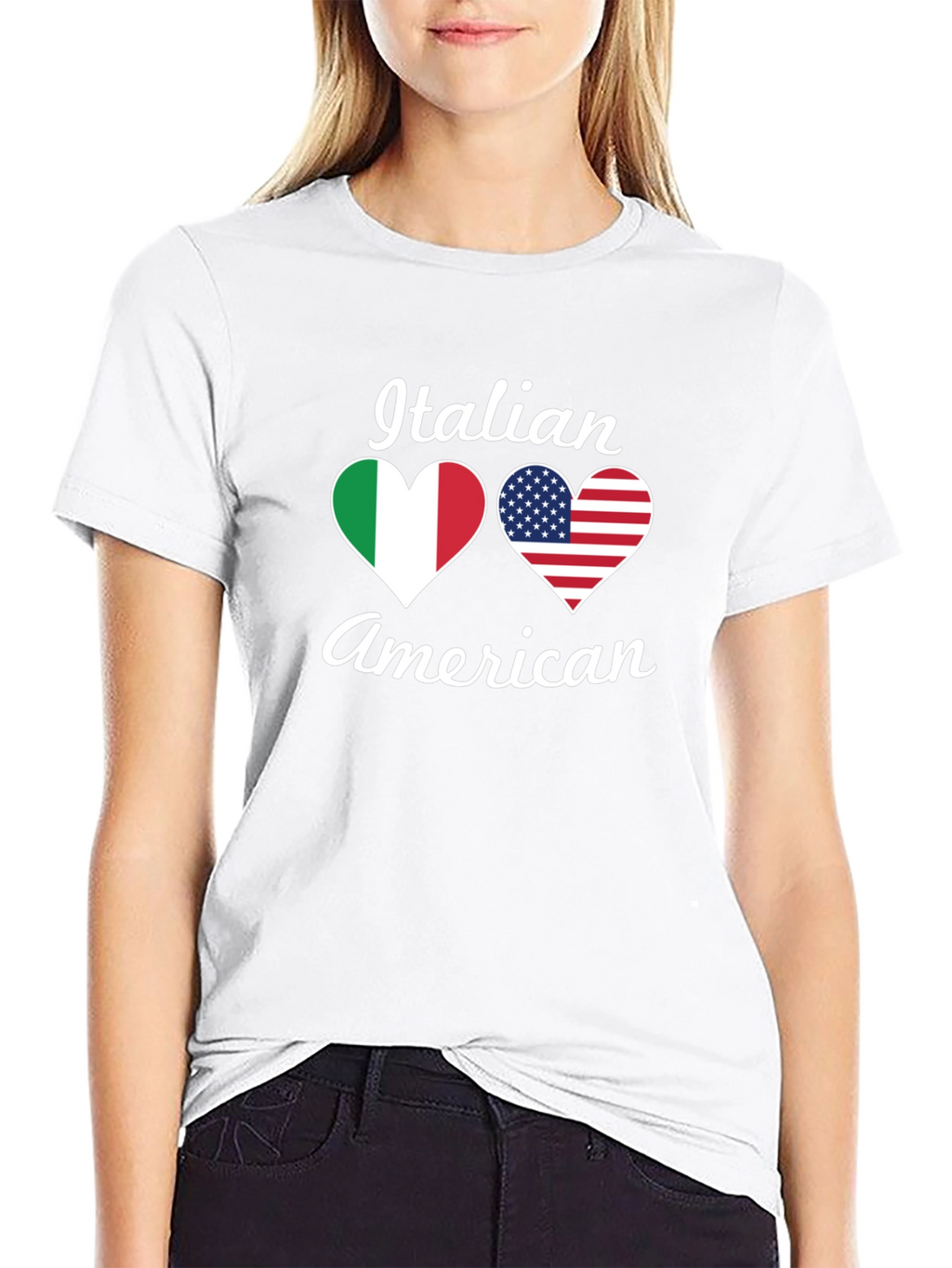 Italian American Heart Flag T-Shirt