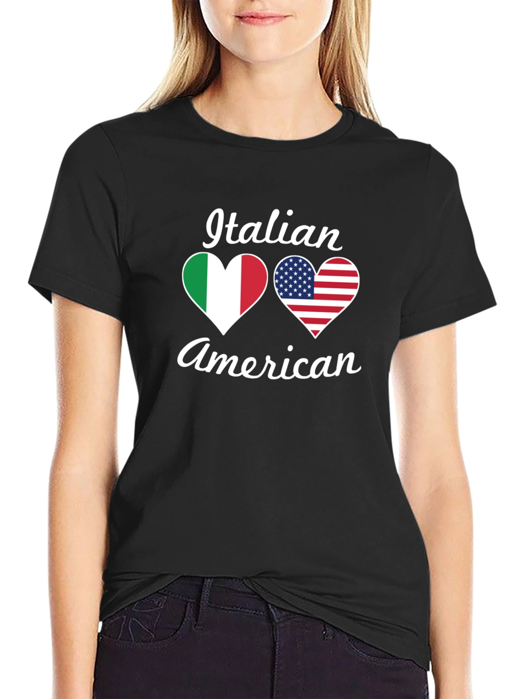 Italian American Heart Flag T-Shirt