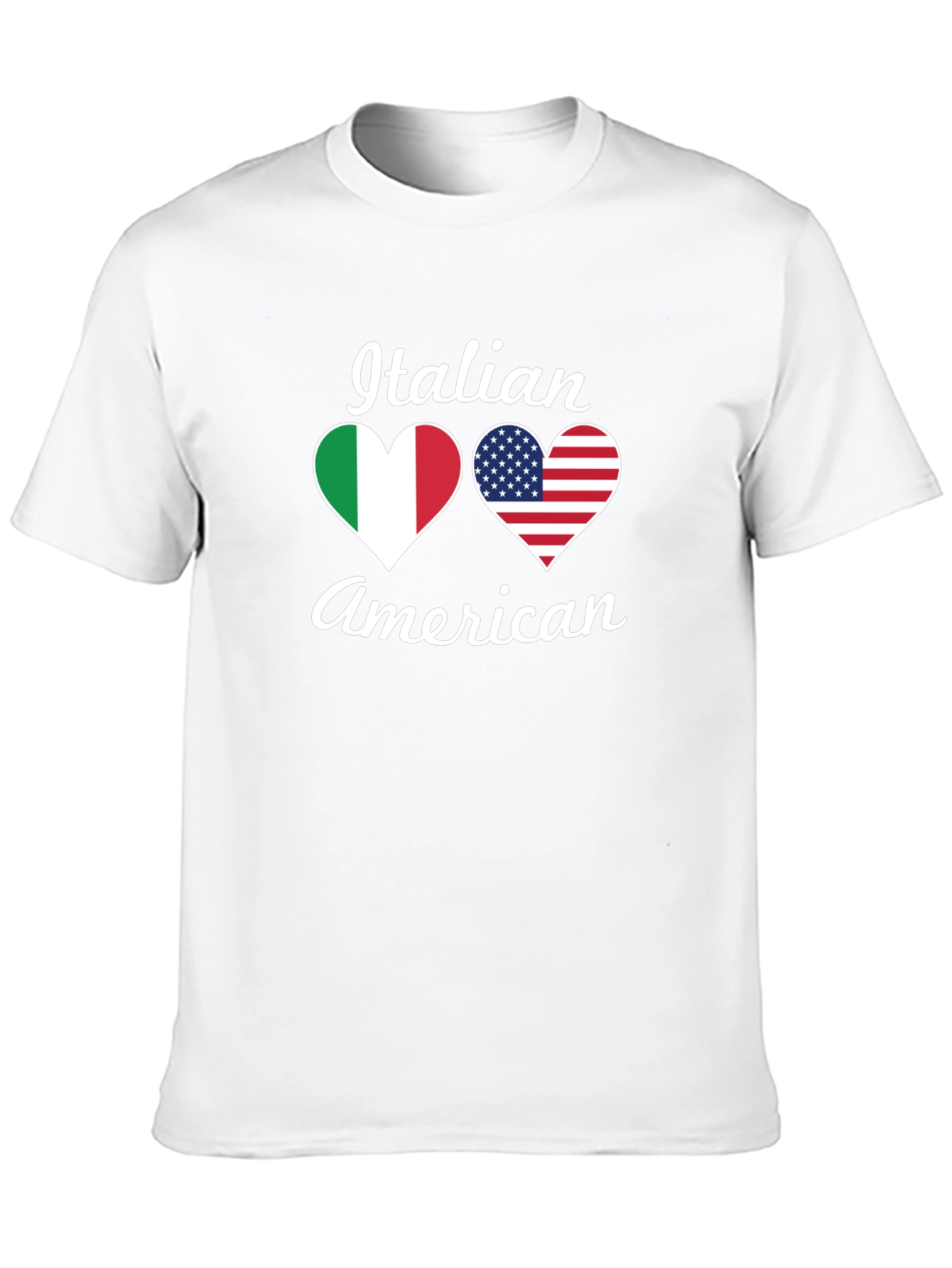 Italian American Heart Flag T-Shirt