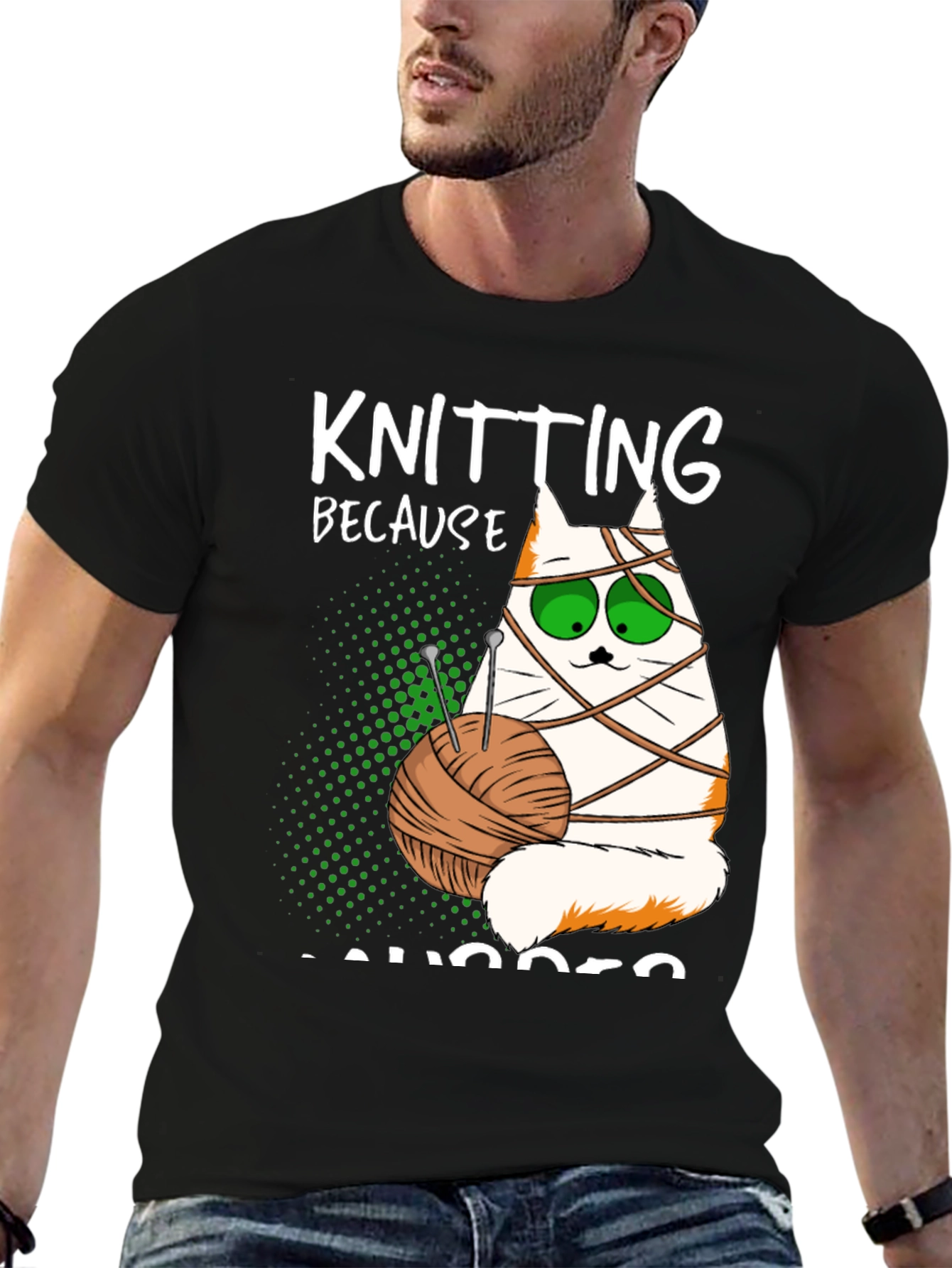Knitting Cat T-Shirt