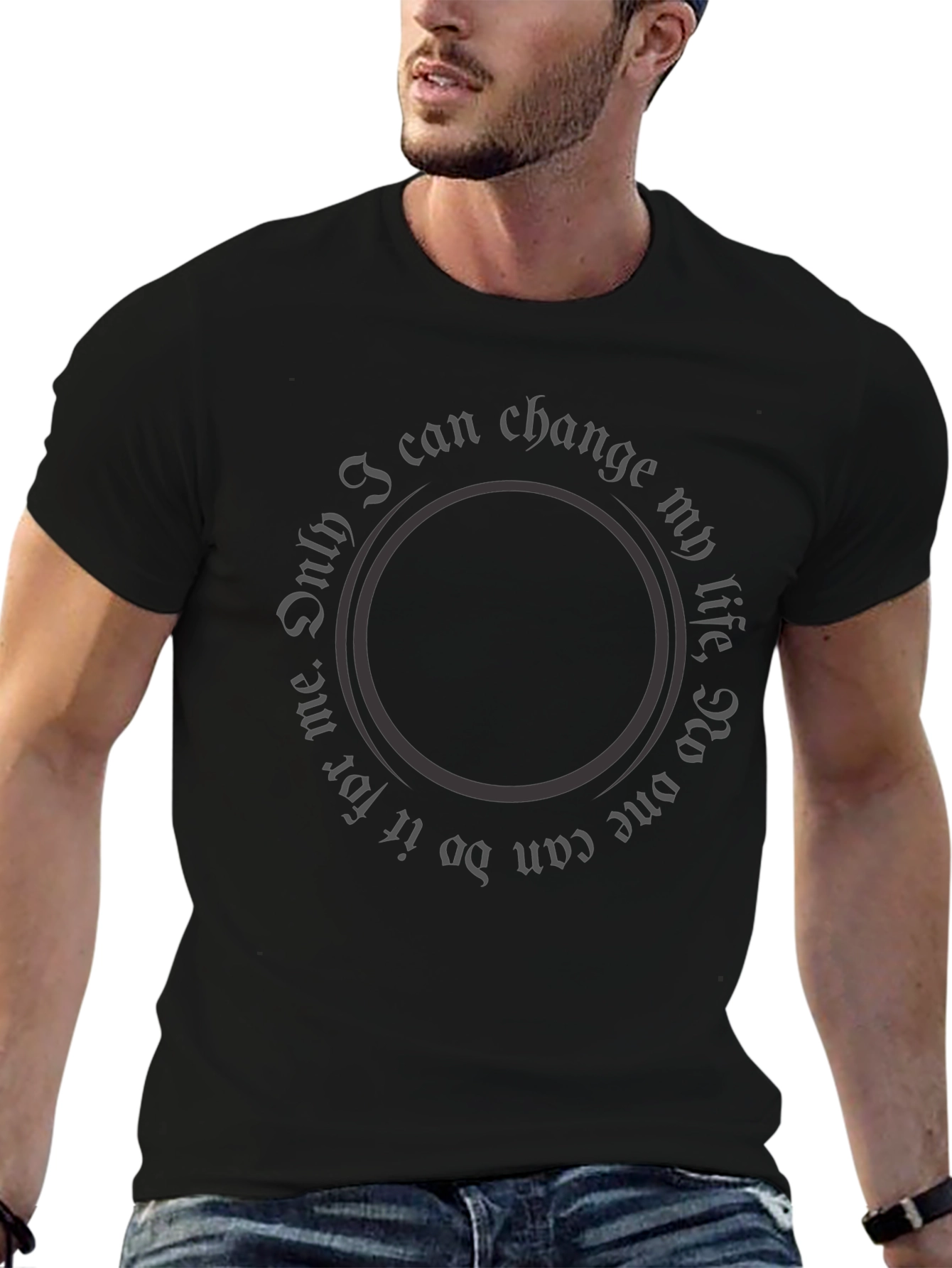 Motivational Circle Text Graphic Tee