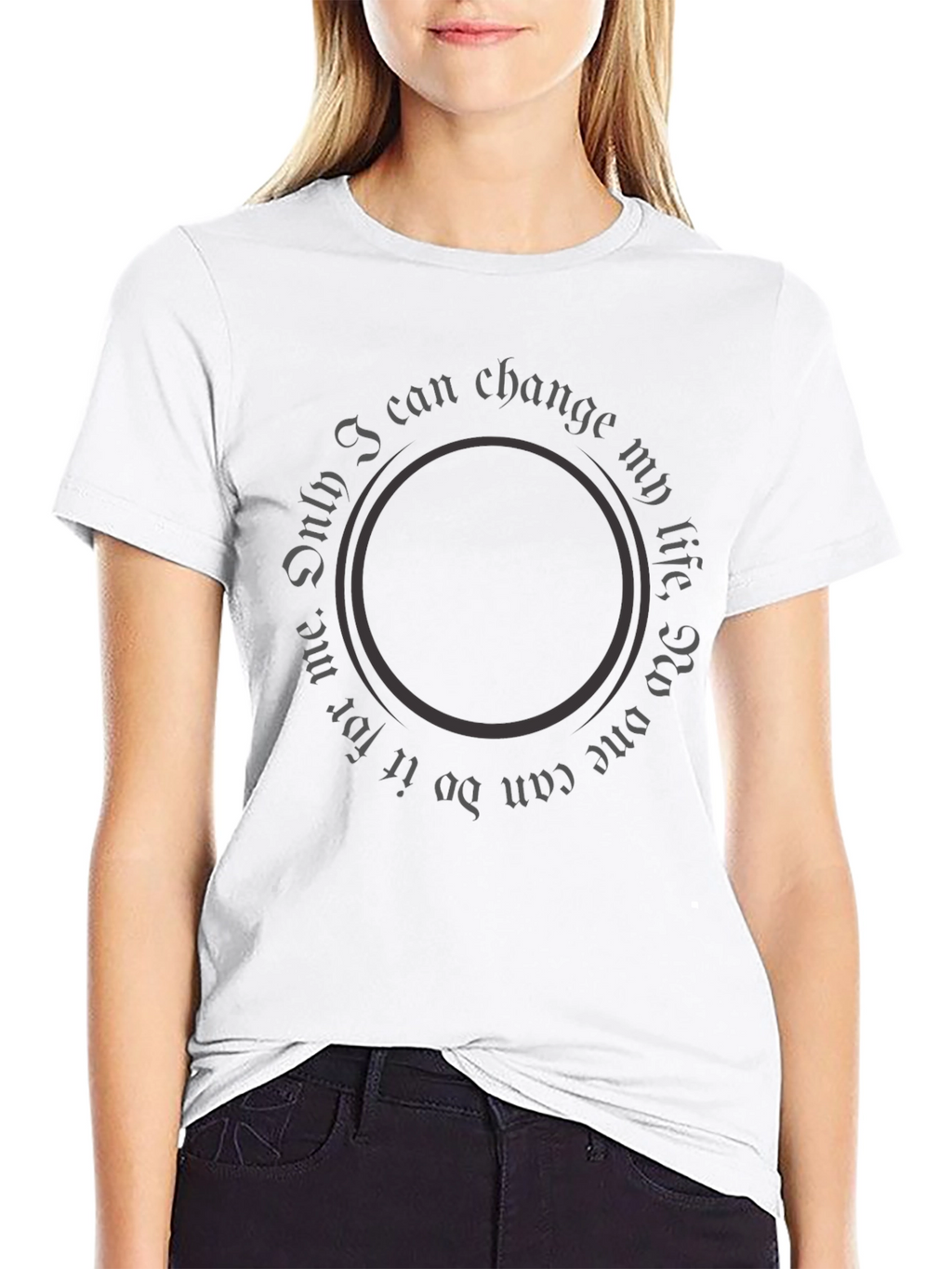 Motivational Circle Text Graphic Tee