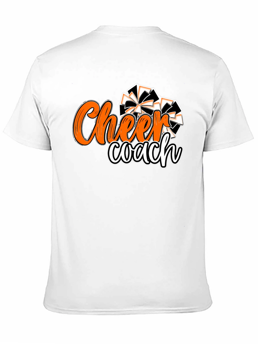 Cheer Coach T-Shirt Black Orange Spirit Wear
