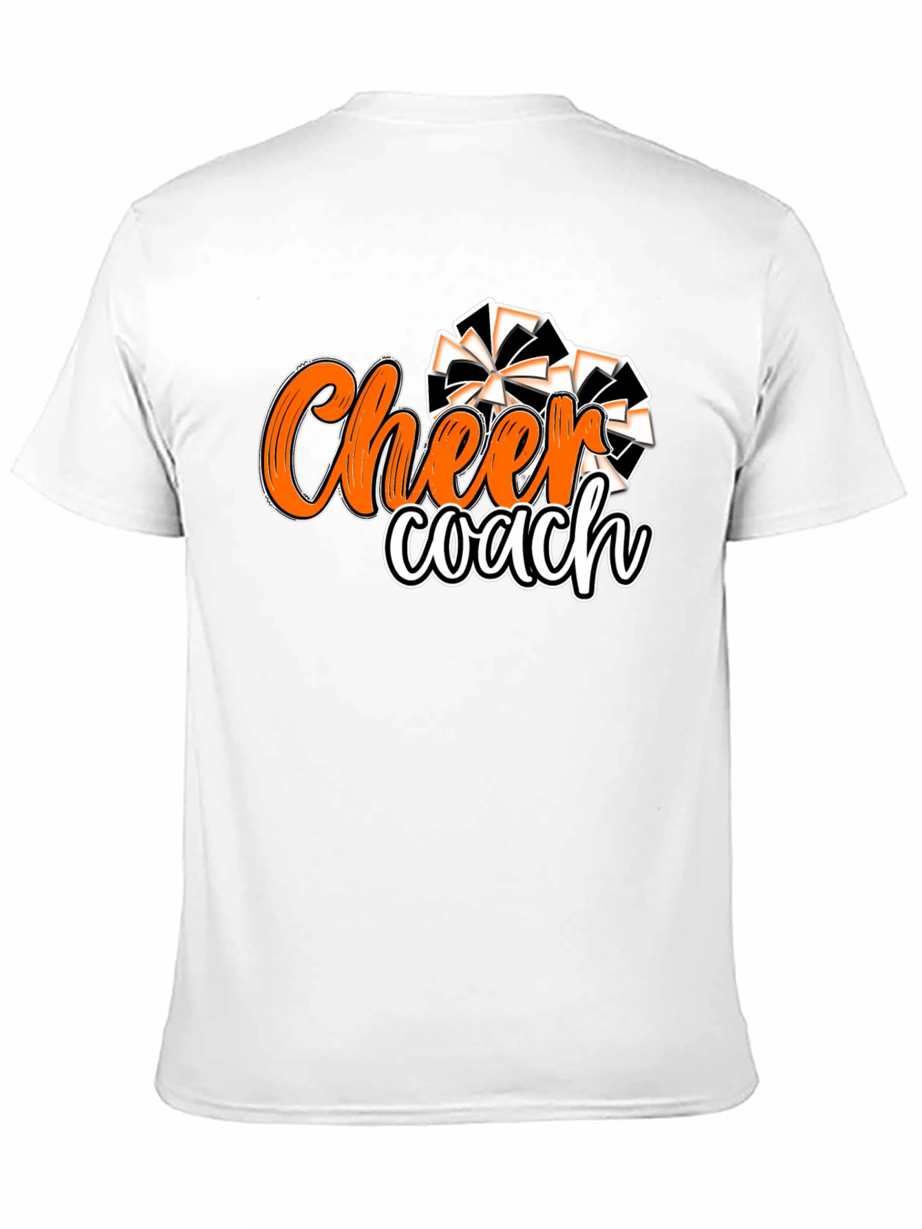 Cheer Coach T-Shirt Black Orange Spirit Wear