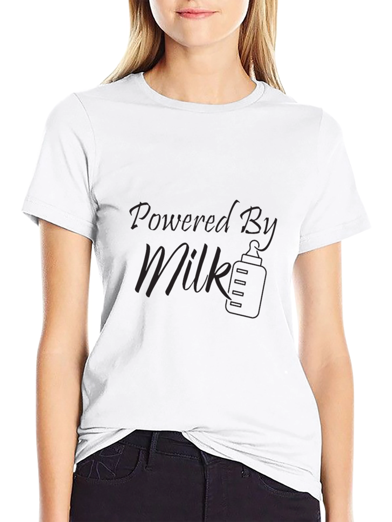 Powered By Milk T-Shirt - Black