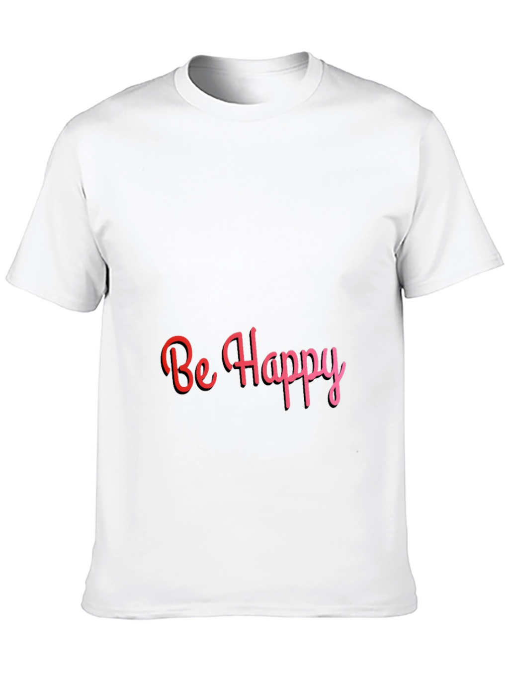 Be Happy Tee: Stylish Black T-Shirt with Positive Message