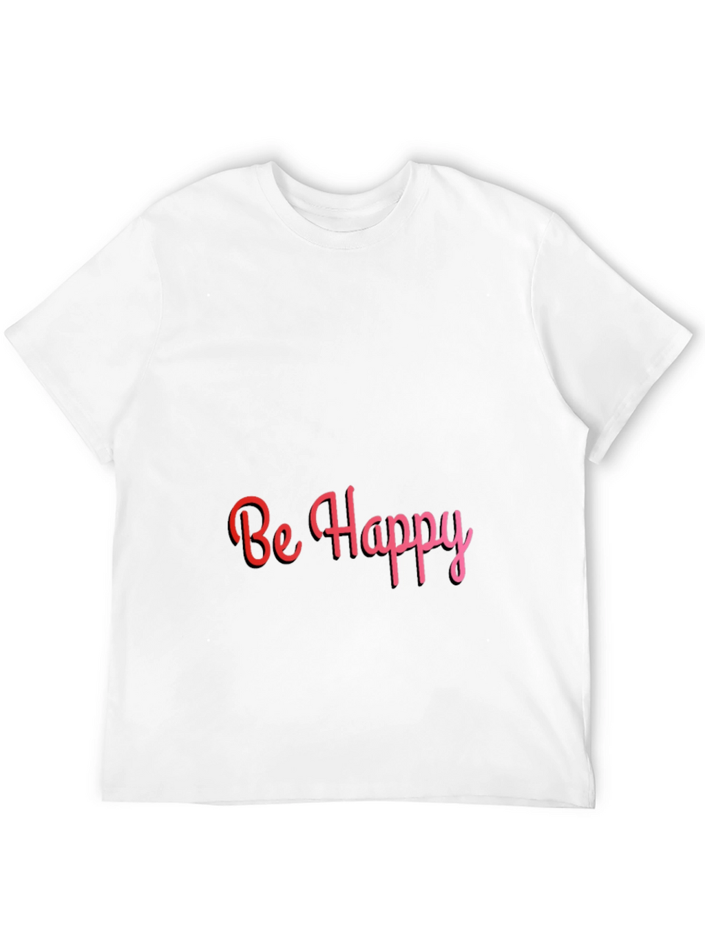 Be Happy Tee: Stylish Black T-Shirt with Positive Message