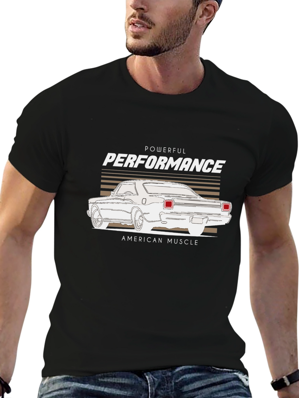 Powerful Performance Muscle Car Graphic Tee