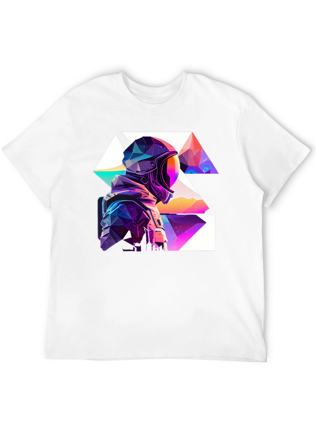 Geometric Astronaut Black T-Shirt
