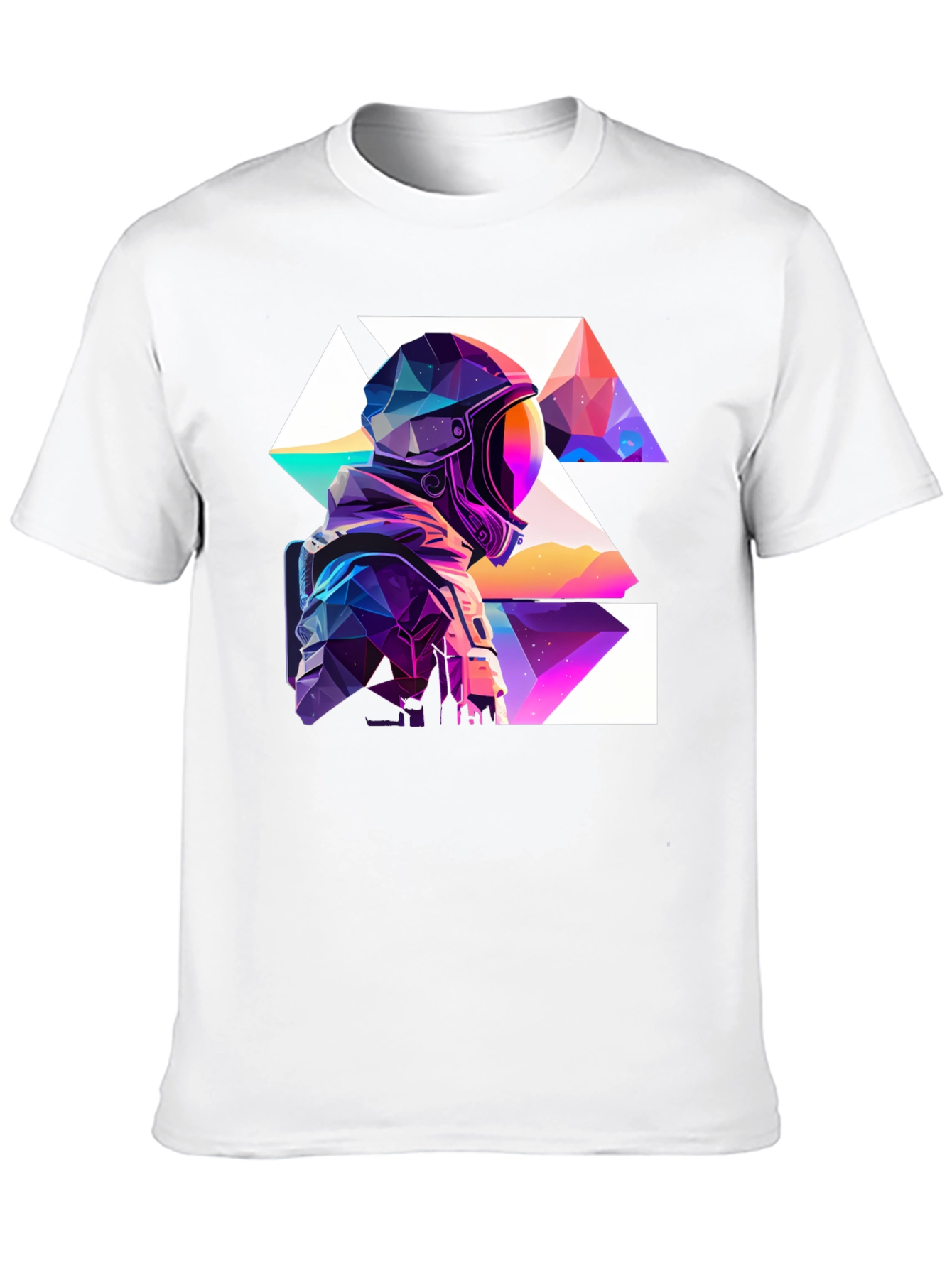Geometric Astronaut Black T-Shirt