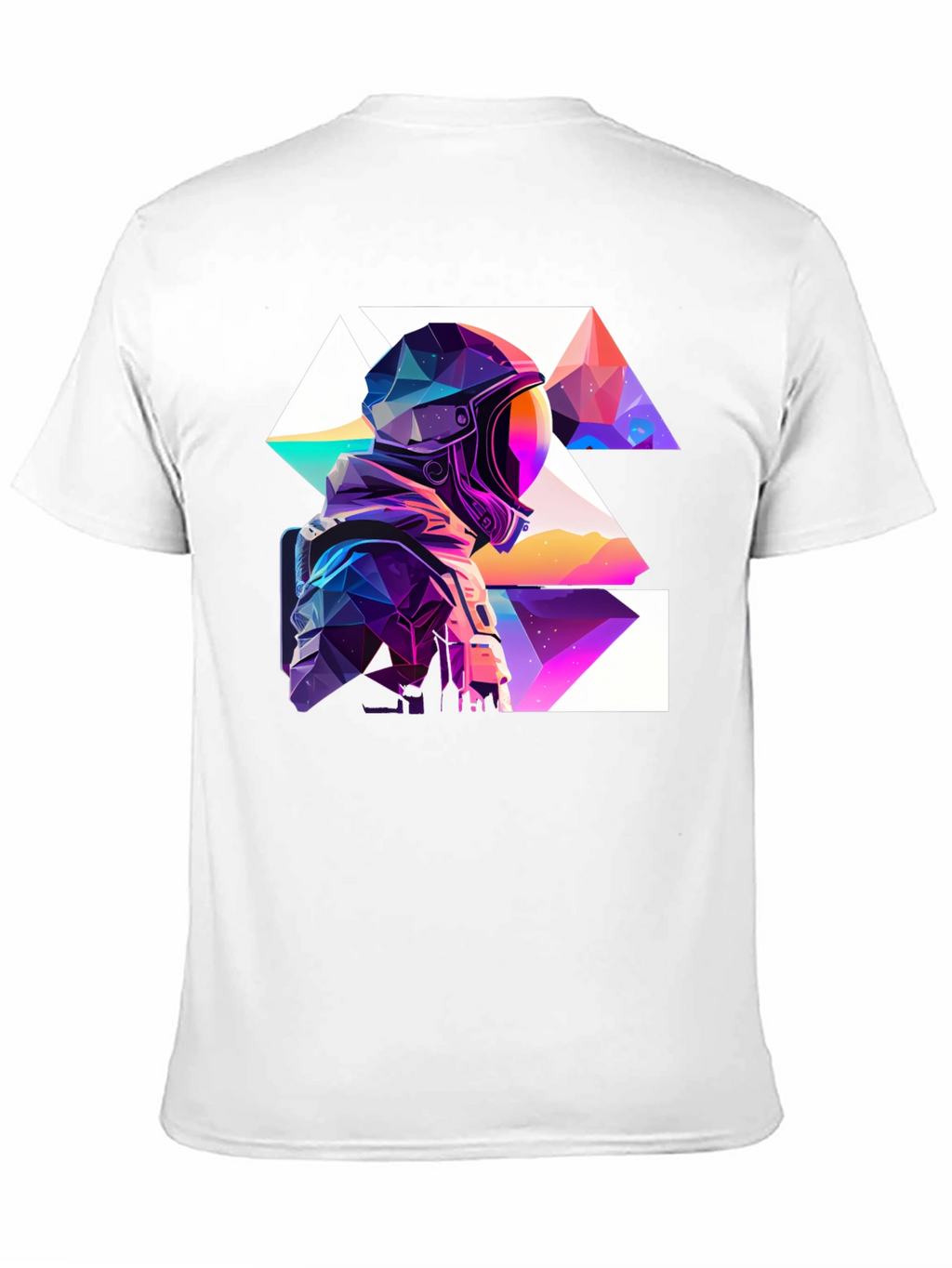 Geometric Astronaut Black T-Shirt