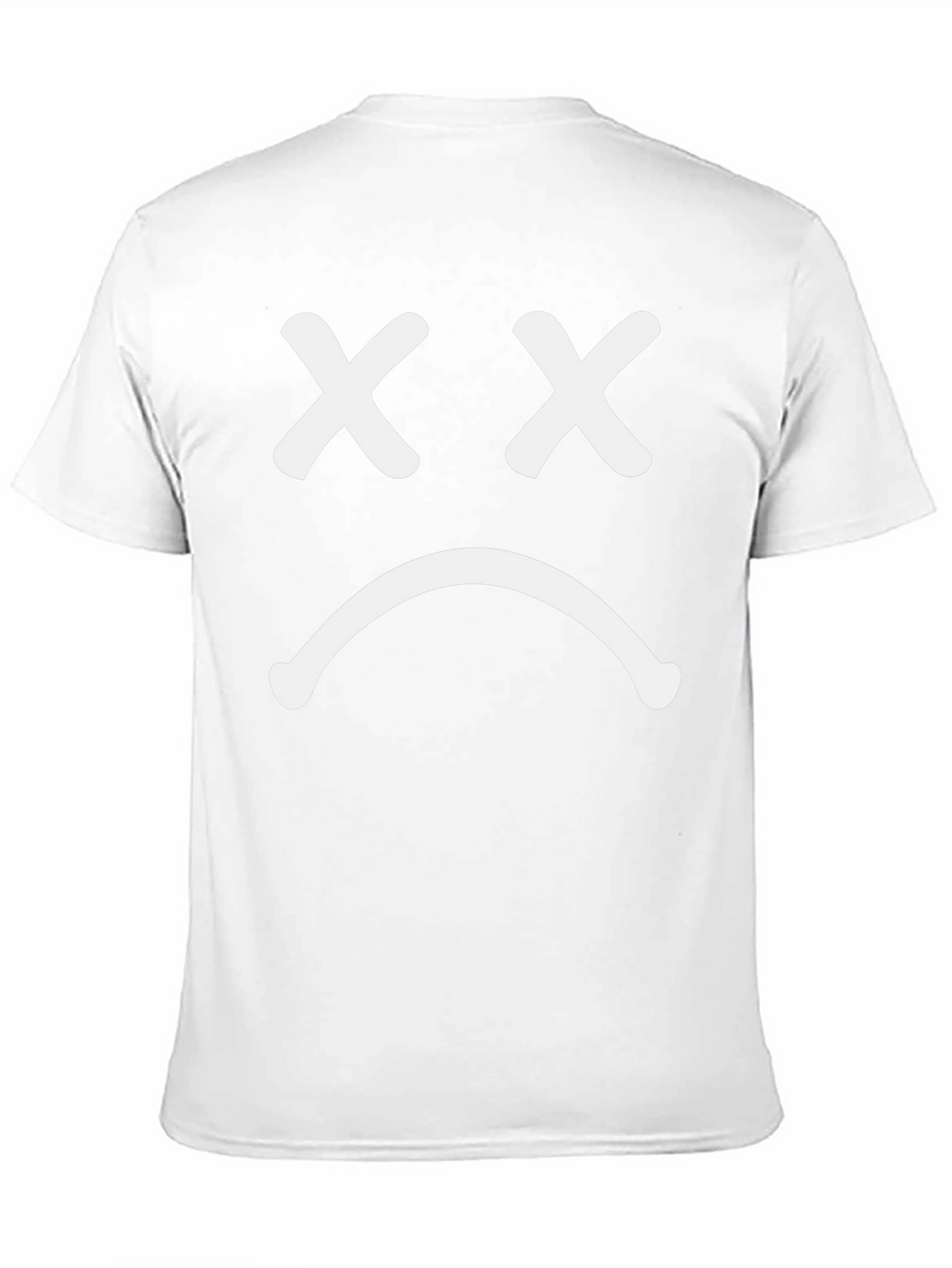 Sad Face Graphic T-Shirt - Casual Wear