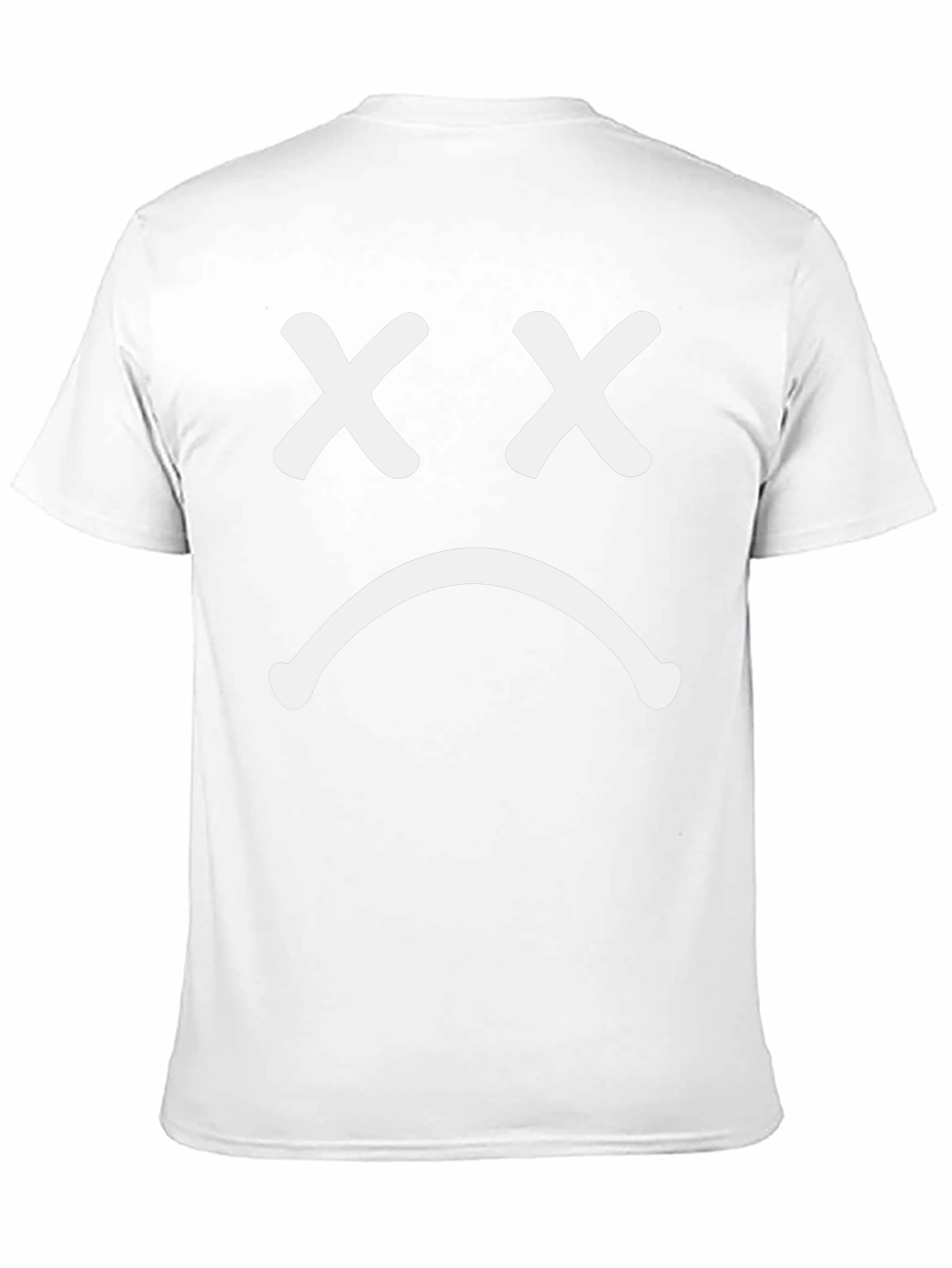 Sad Face Graphic T-Shirt - Casual Wear