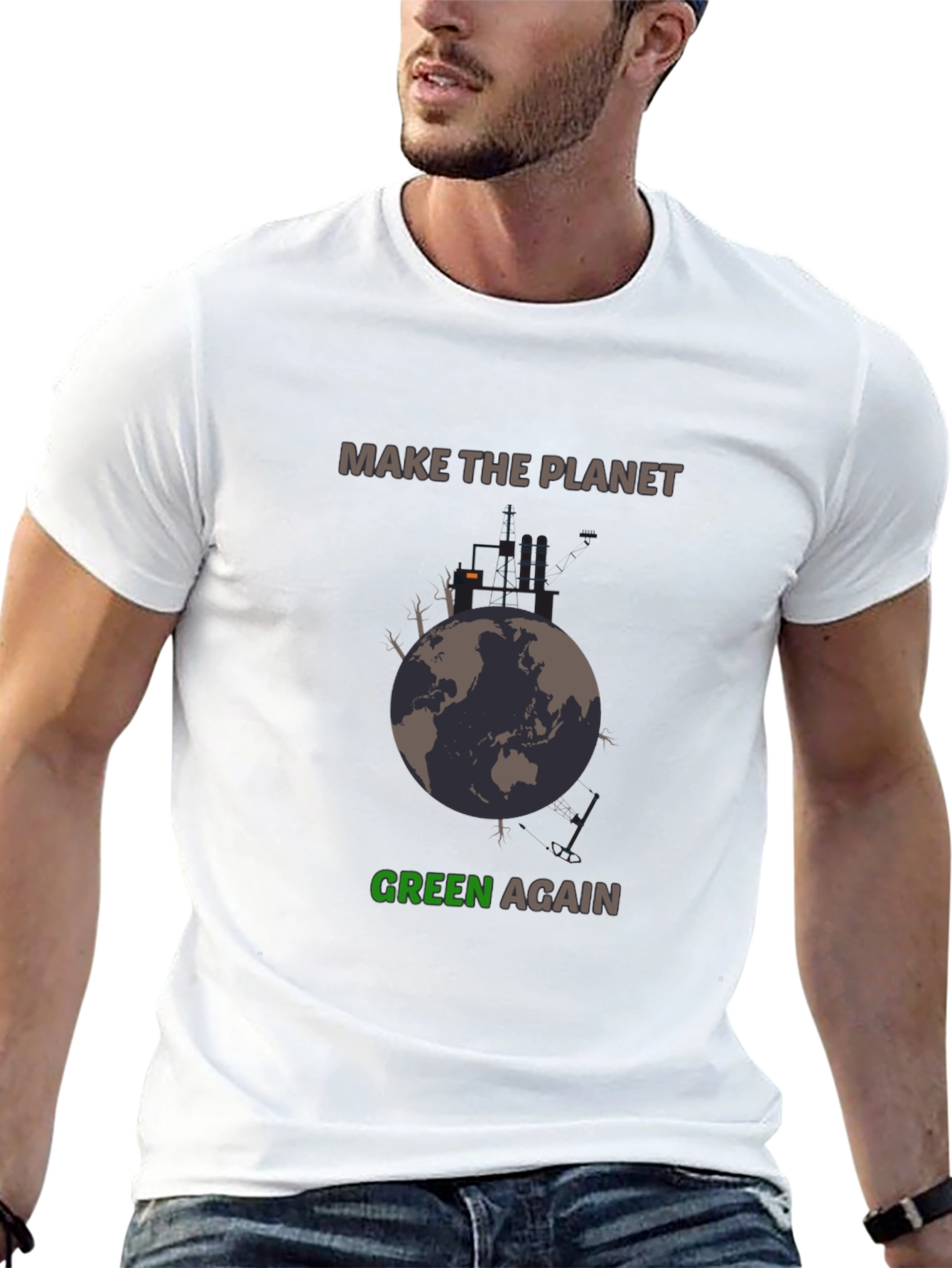 Planet Green Again Graphic Tee - Eco-Friendly Style