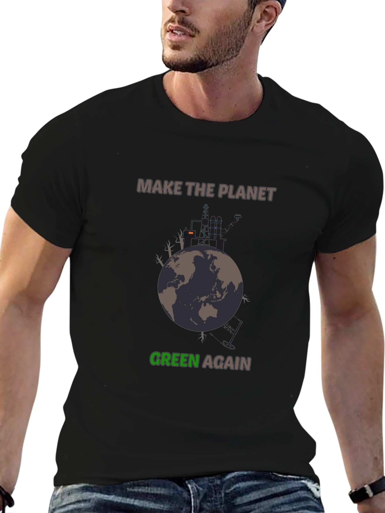 Planet Green Again Graphic Tee - Eco-Friendly Style