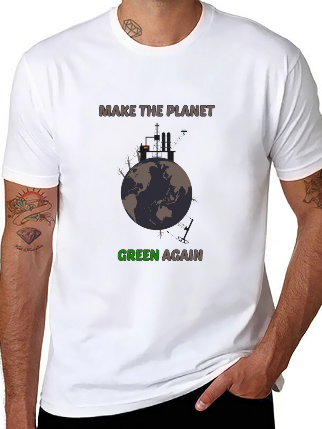 Planet Green Again Graphic Tee - Eco-Friendly Style