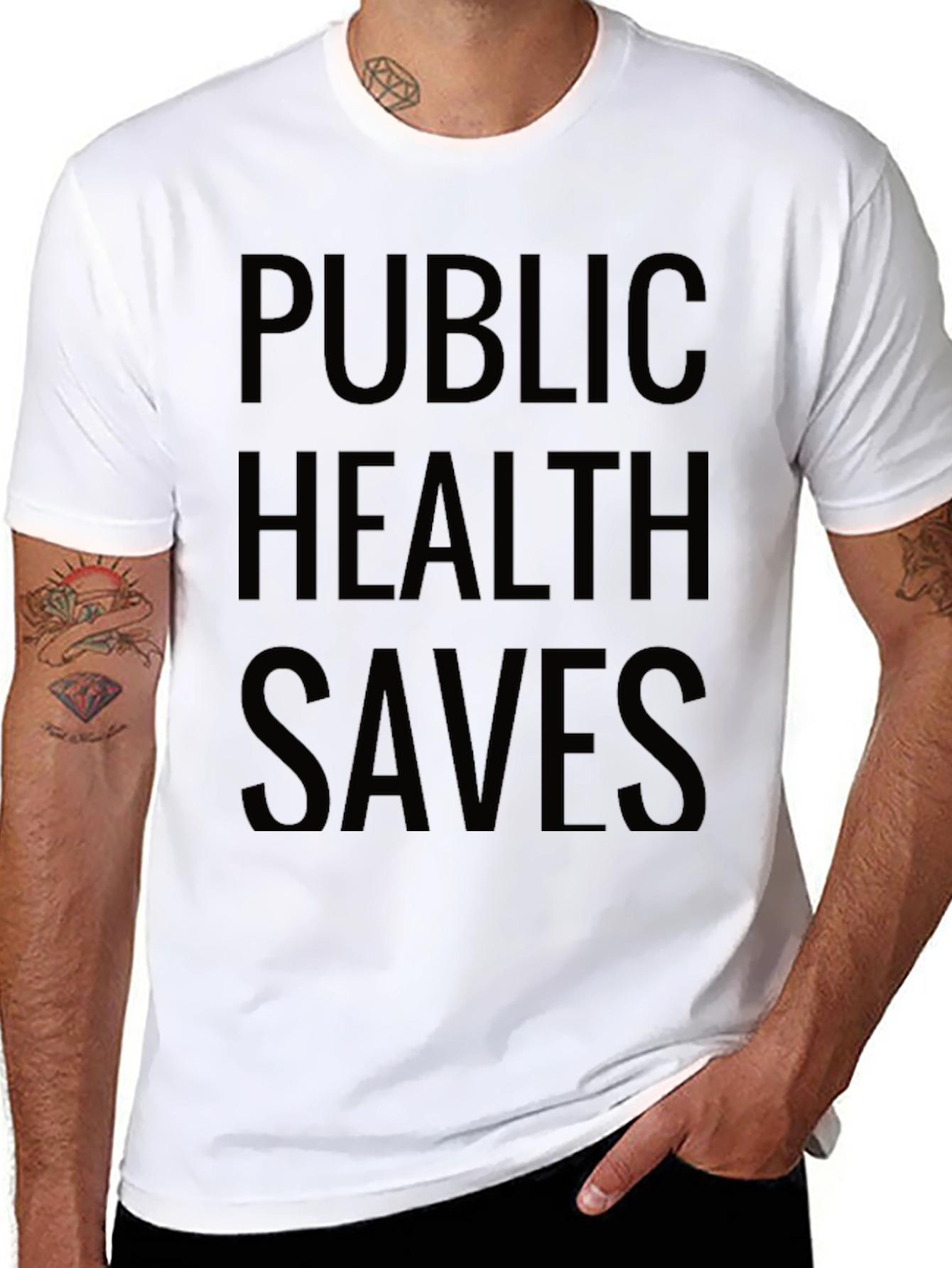 Public Health Saves Black T-Shirt