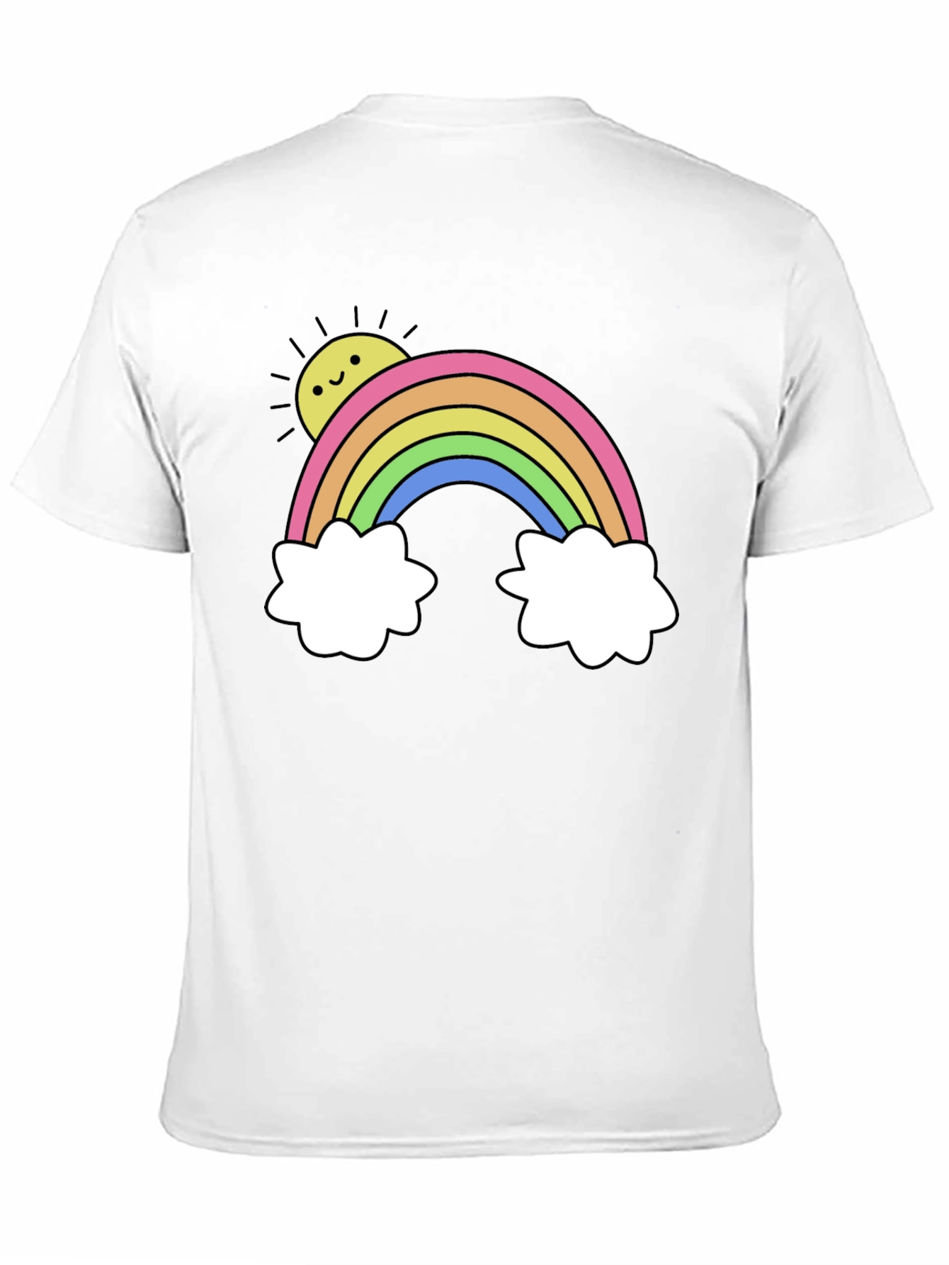 Rainbow & Sun Graphic Tee - Black
