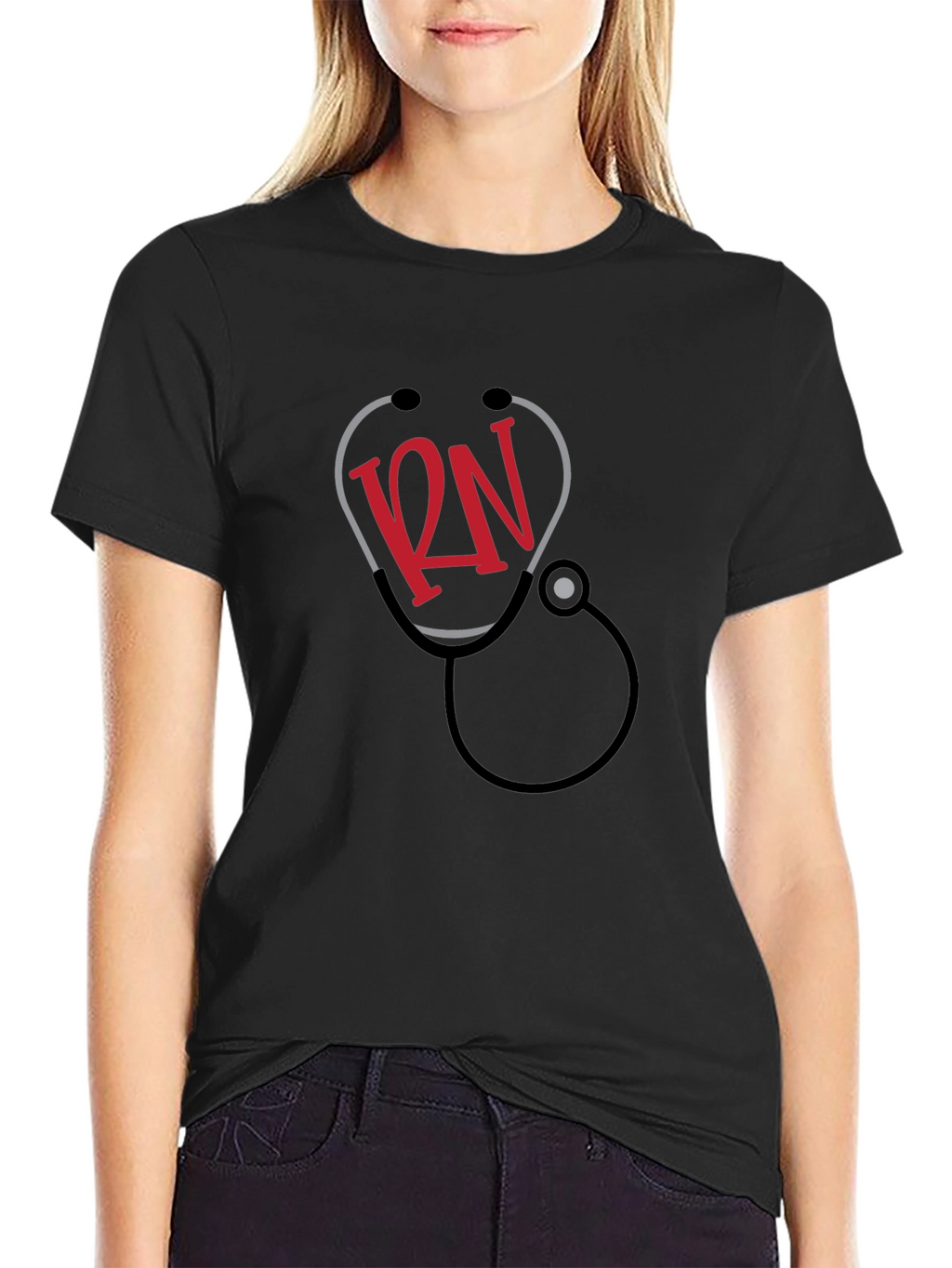 RN Stethoscope T-Shirt - Stylish Nurse Apparel
