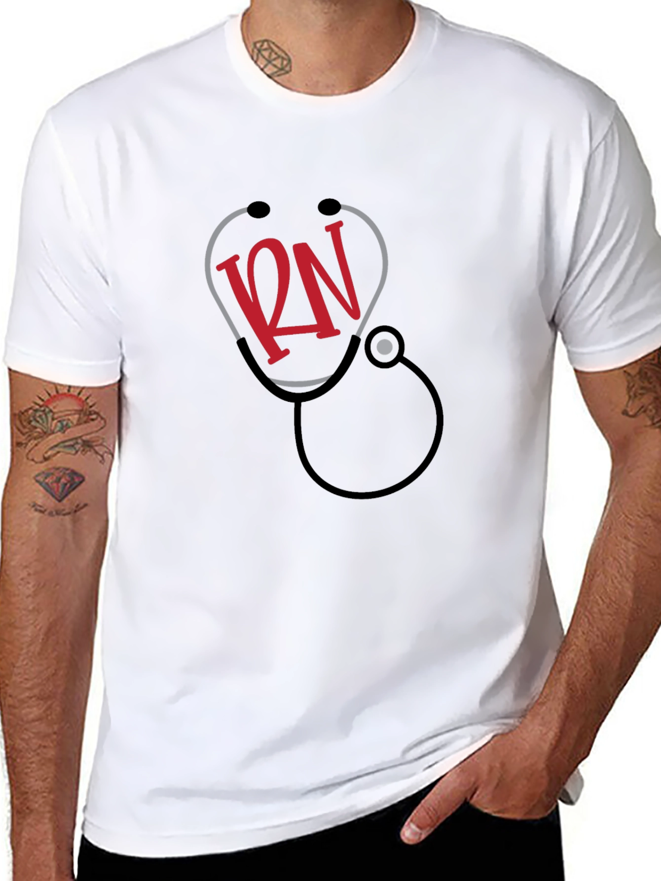 RN Stethoscope T-Shirt - Stylish Nurse Apparel