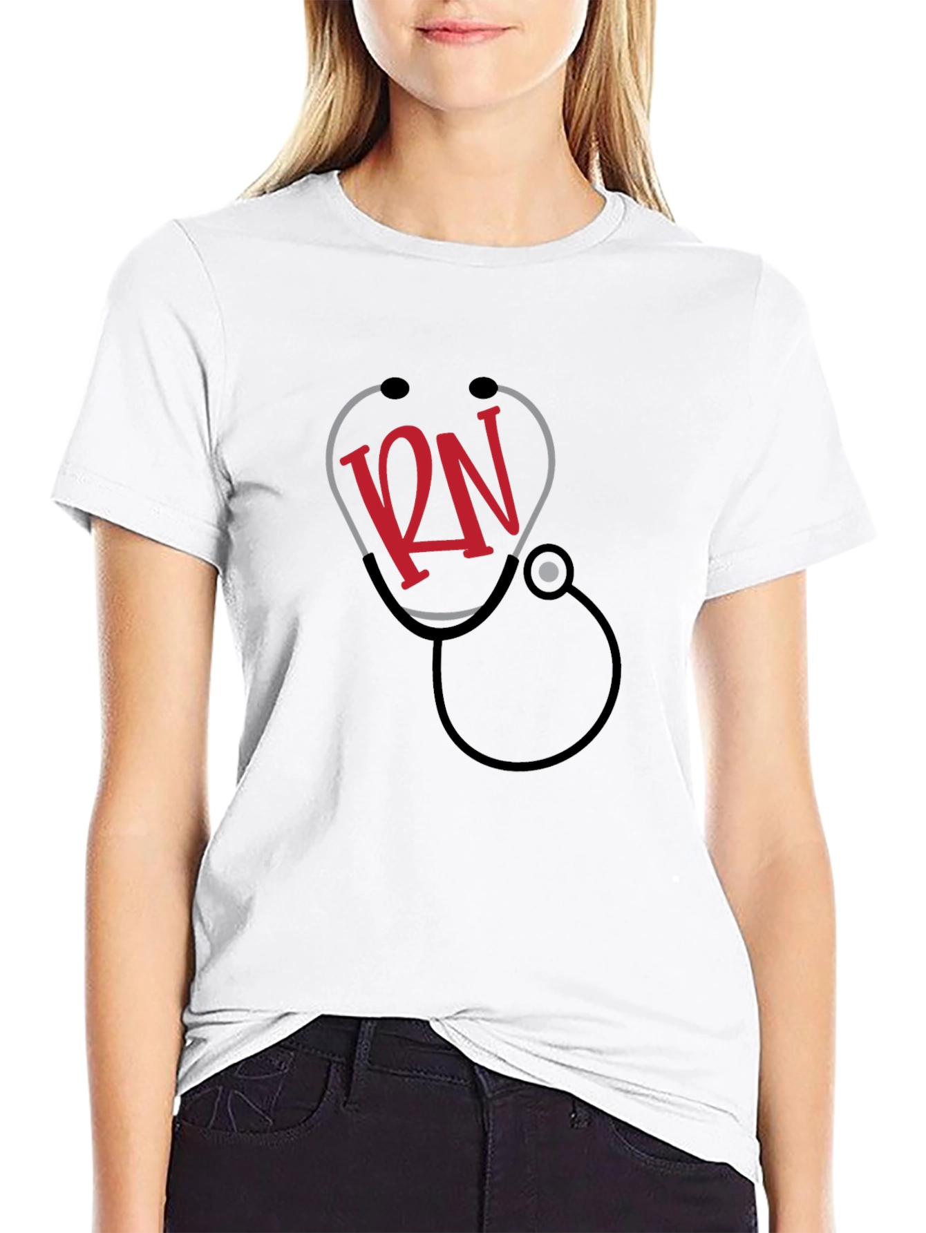 RN Stethoscope T-Shirt - Stylish Nurse Apparel