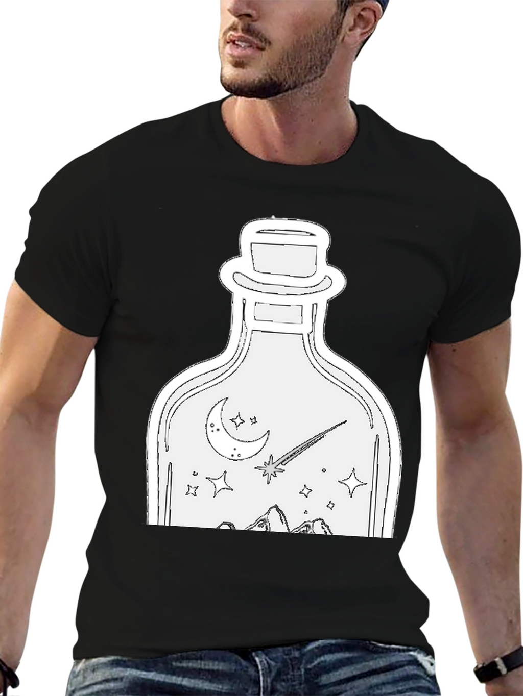 Night Sky Bottle Graphic Tee