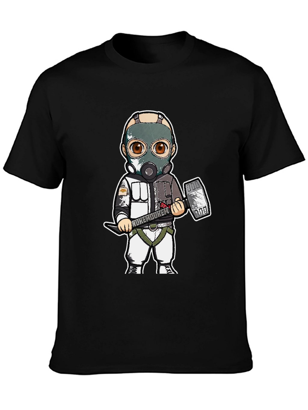 Rukemduker Cartoon Graphic Tee - Black