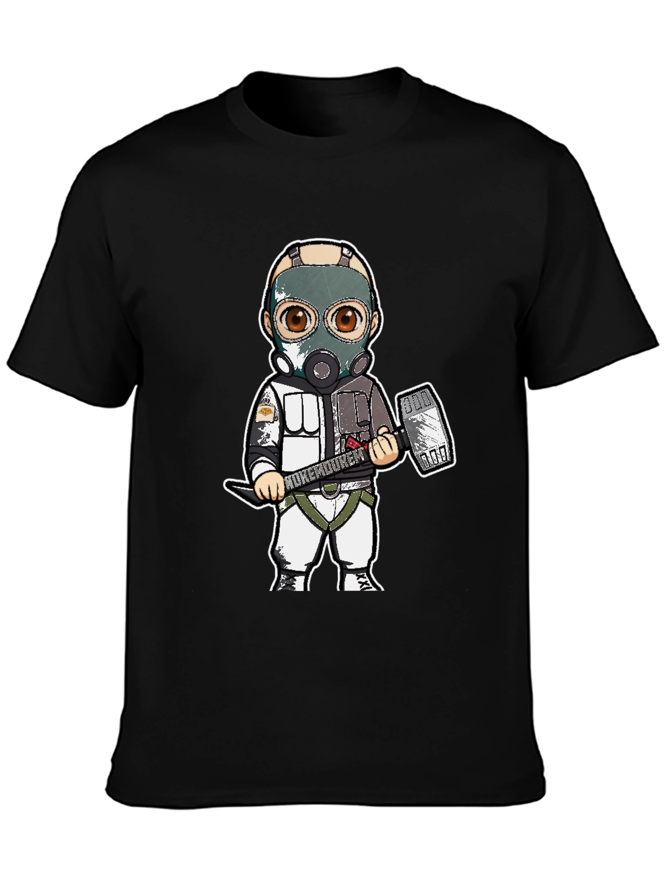 Rukemduker Cartoon Graphic Tee - Black