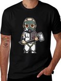 Rukemduker Cartoon Graphic Tee - Black