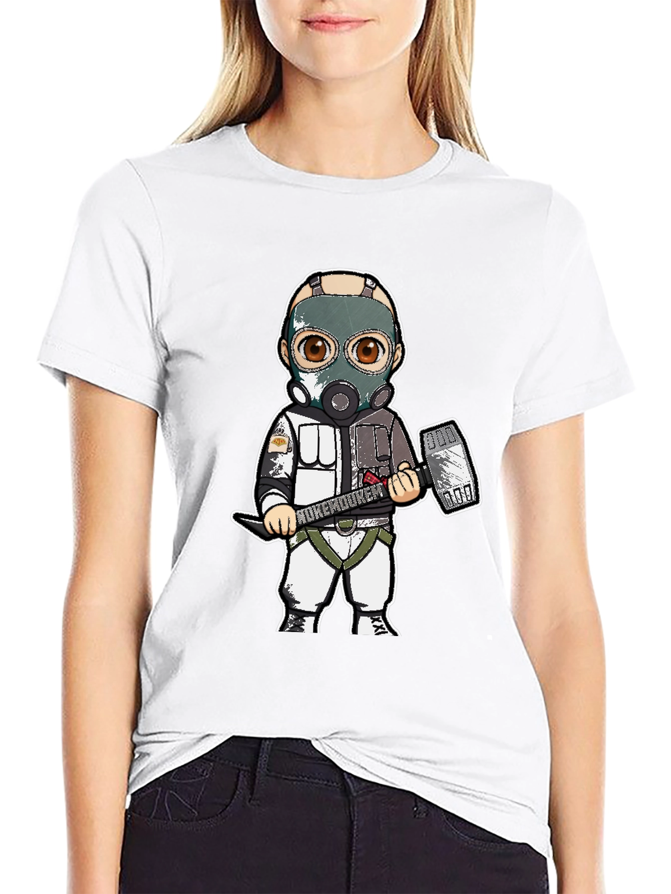 Rukemduker Cartoon Graphic Tee - Black
