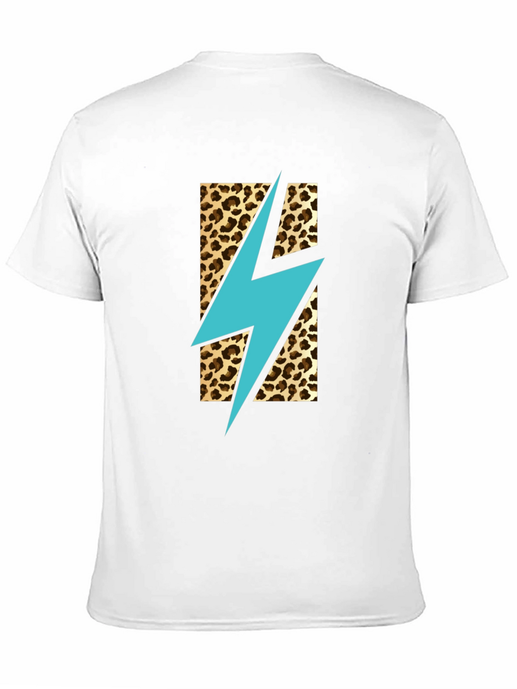 Leopard Lightning Bolt T-Shirt - Stylish Graphic Tee
