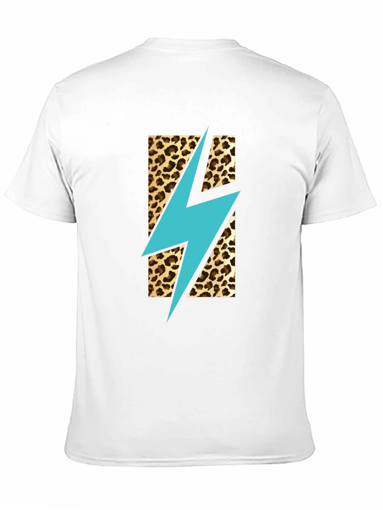 Leopard Lightning Bolt T-Shirt - Stylish Graphic Tee