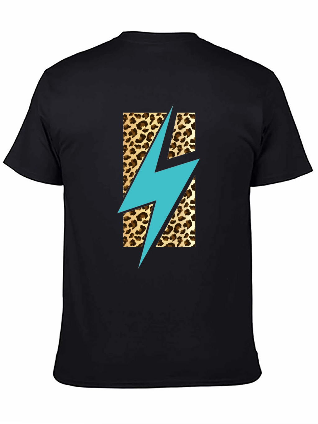 Leopard Lightning Bolt T-Shirt - Stylish Graphic Tee