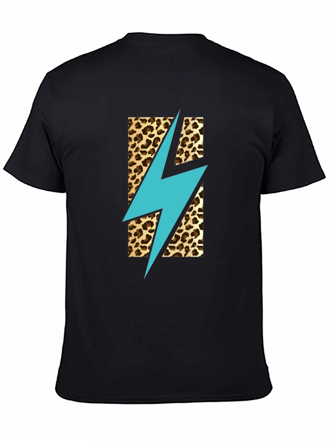 Leopard Lightning Bolt T-Shirt - Stylish Graphic Tee
