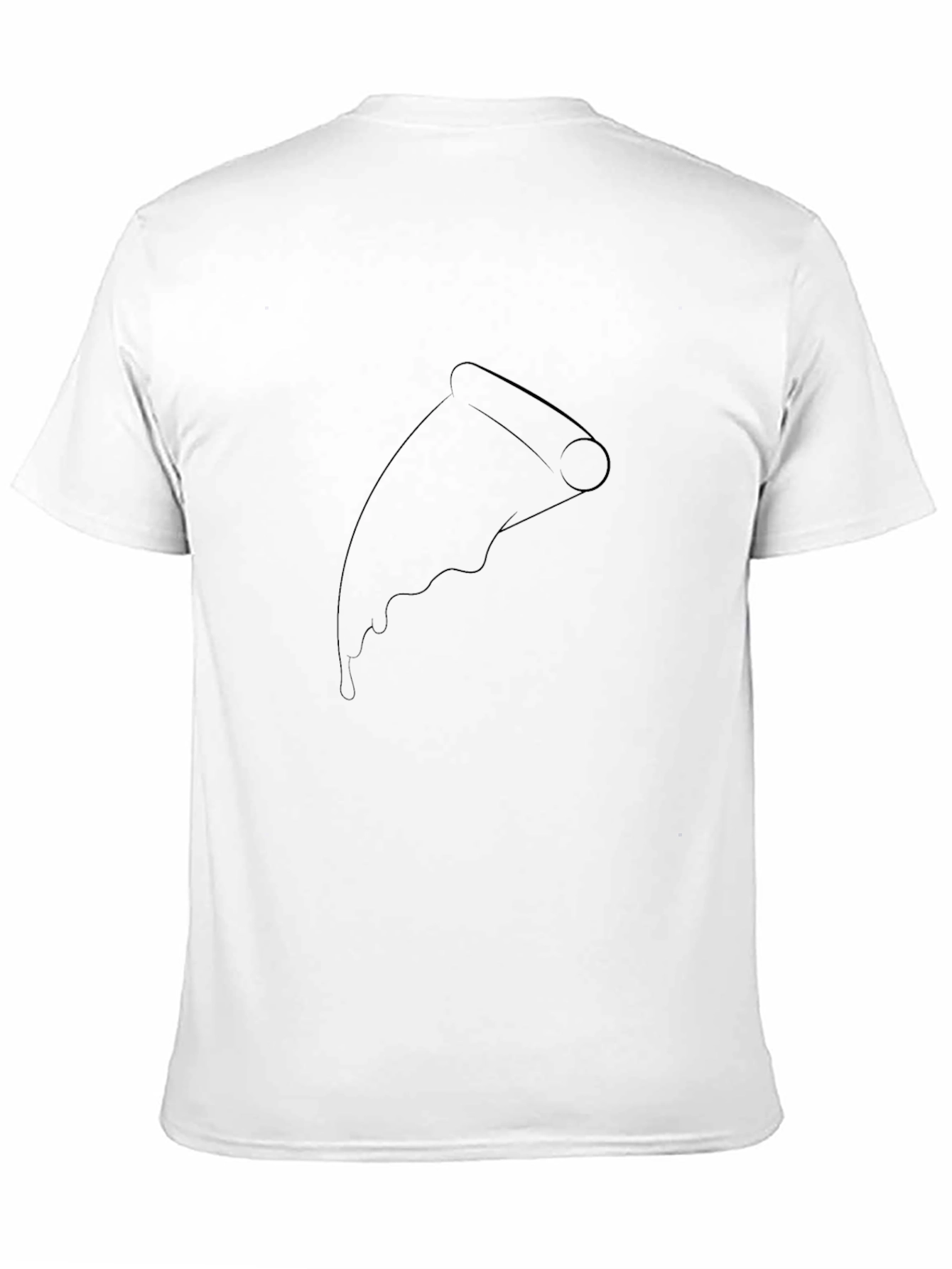 Pizza Slice Graphic Tee - Black Casual T-Shirt